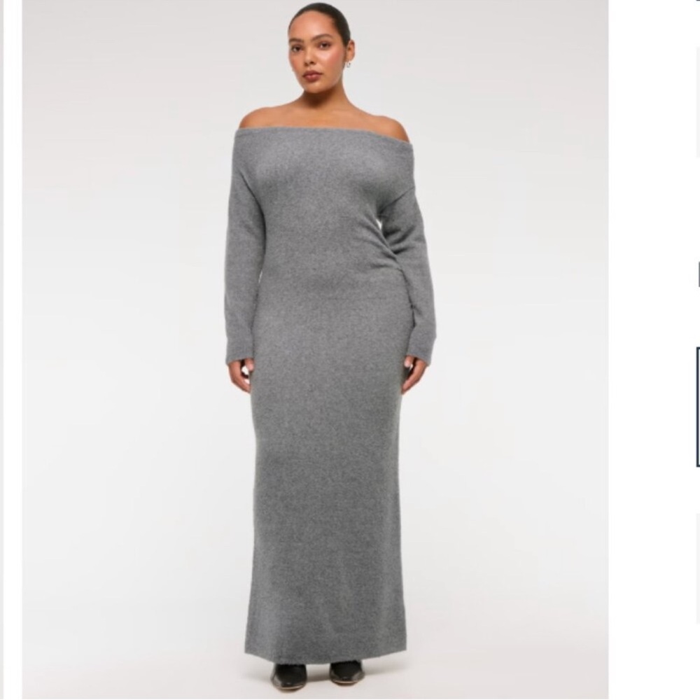 Abercrombie & Fitch Gray Long Sleeve Dress